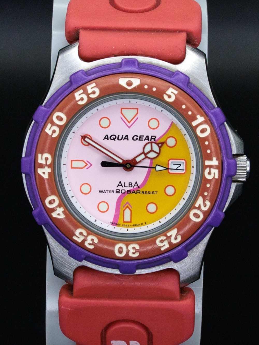Seiko Alba Rare Aqua Gear V322-6A50 Vintage 36mm JDM Import Watch